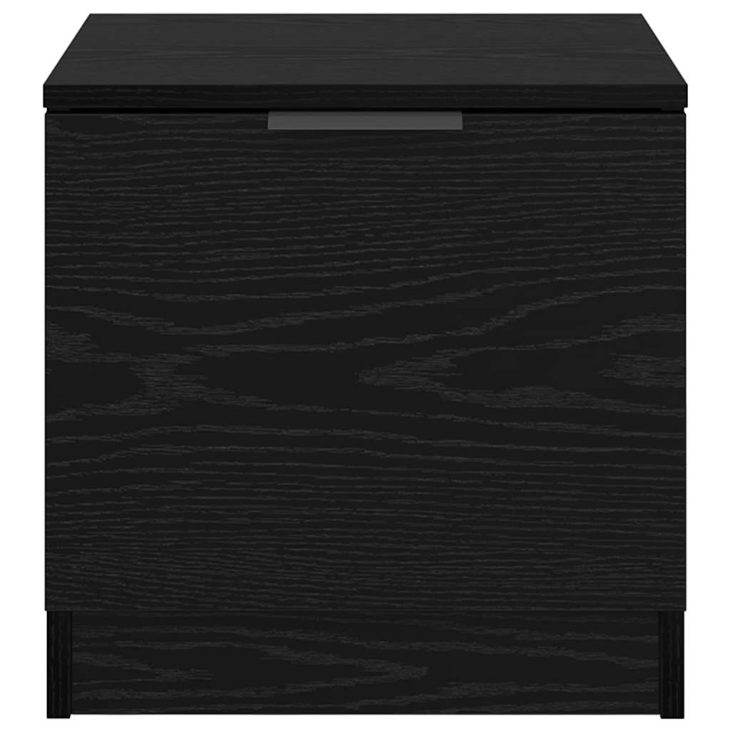 Bettschrank 2 pcs Schwarz Eichen-Optik 40 x 39 x 40 cm