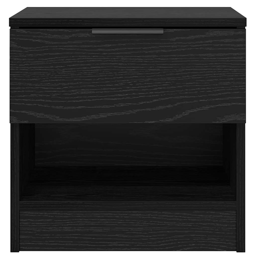 Bettschrank 2 pcs Schwarz Eichen-Optik 40 x 39 x 40 cm