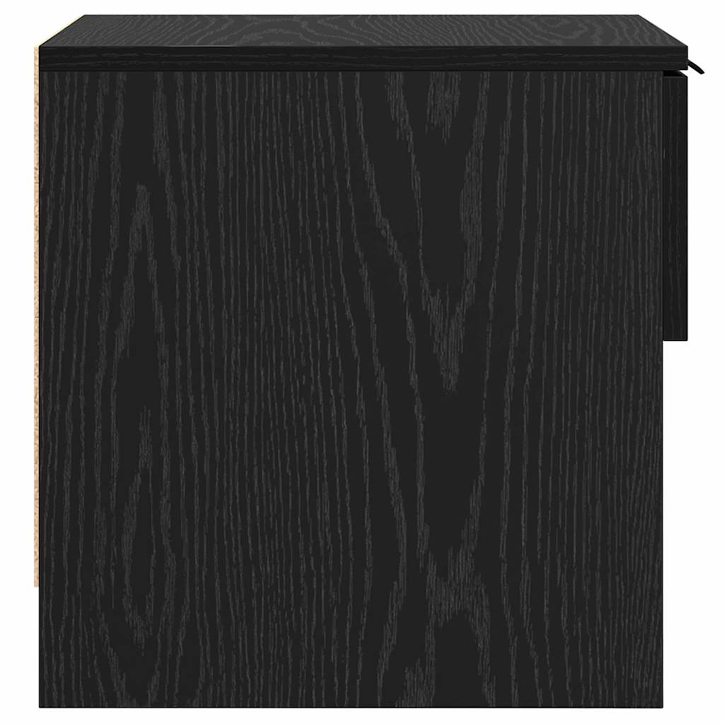 Bettschrank 2 pcs Schwarz Eichen-Optik 40 x 39 x 40 cm