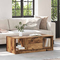 Couchtisch mit Schubladen Altholz 102 x 50 x 36cm Holzwerkstoff