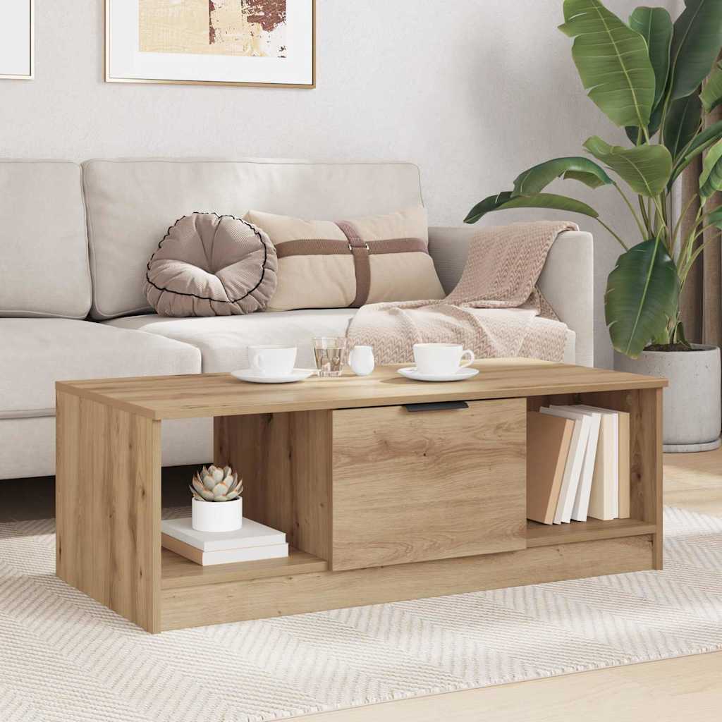 Couchtisch Artisan-Eiche 102 x 50 x 36cm Holzwerkstoff