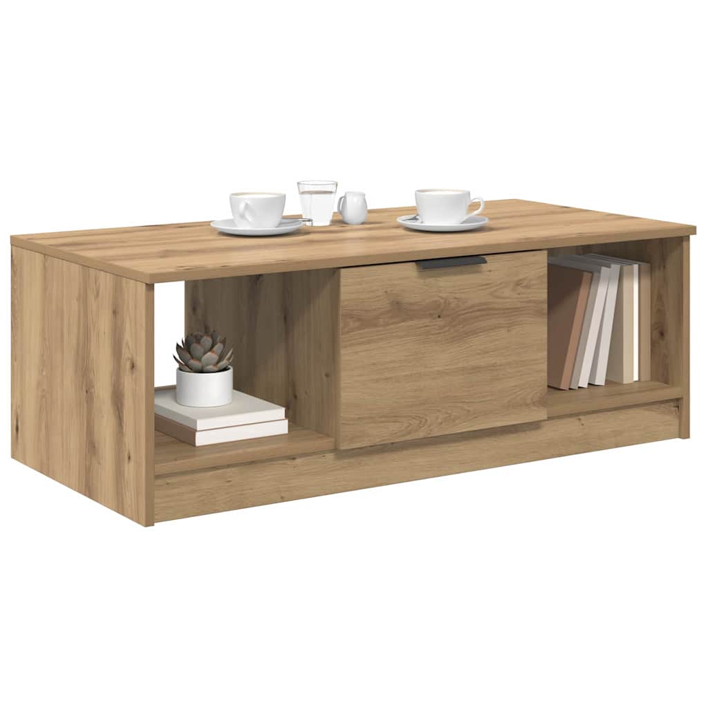 Couchtisch Artisan-Eiche 102 x 50 x 36cm Holzwerkstoff