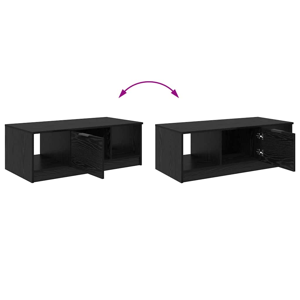 Couchtisch Schwarz Eichen-Optik 102 x 50 x 36cm Holzwerkstoff