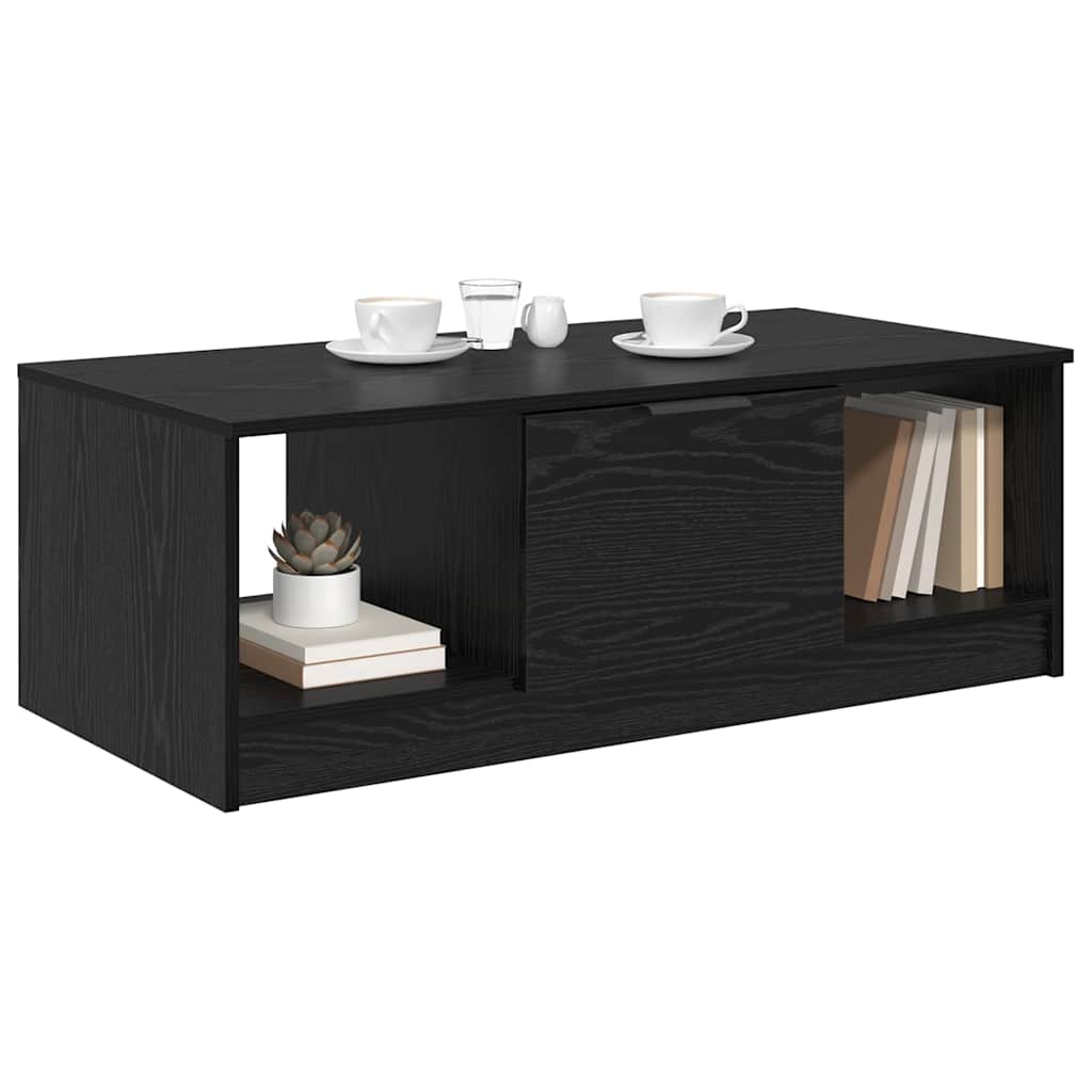 Couchtisch Schwarz Eichen-Optik 102 x 50 x 36cm Holzwerkstoff