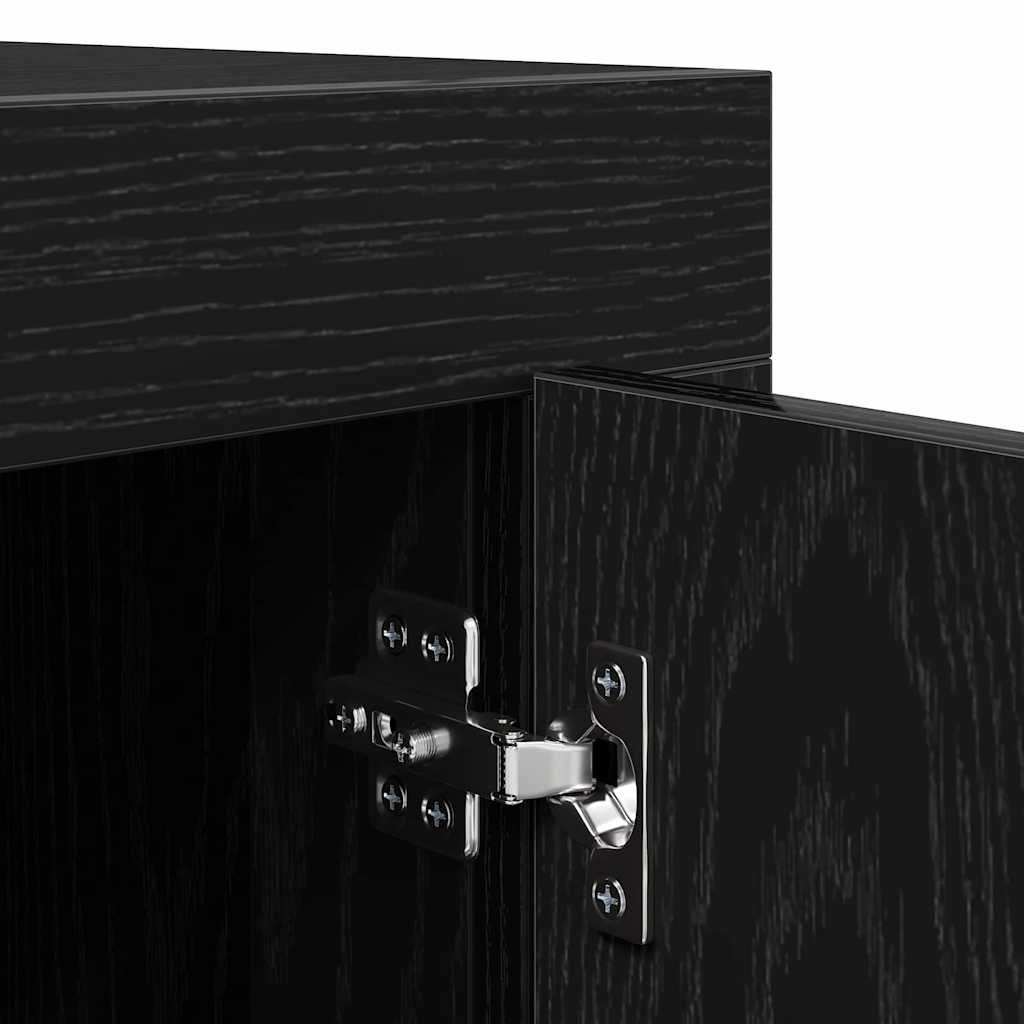 TV-Schränk Schwarz Eichen-Optik 102 x 35 x 45 cm Holzwerkstoff