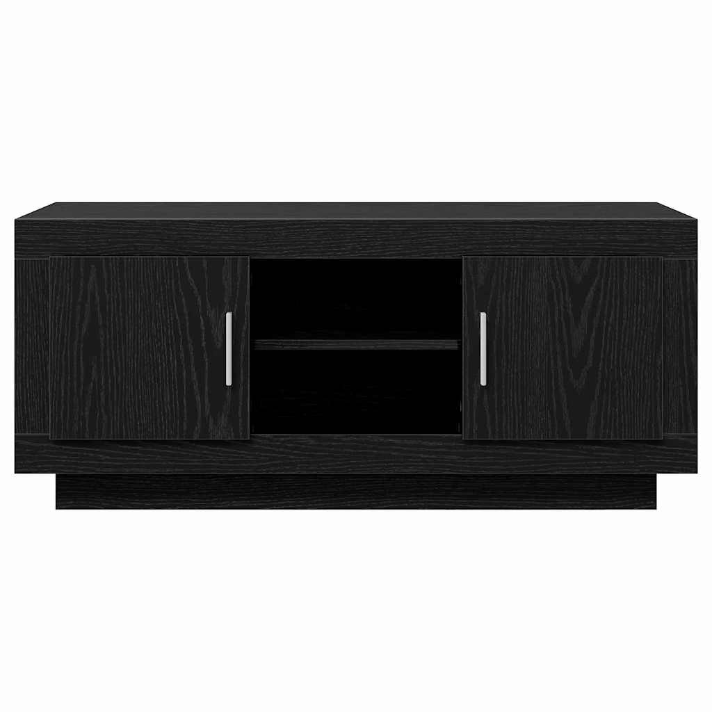 TV-Schränk Schwarz Eichen-Optik 102 x 35 x 45 cm Holzwerkstoff