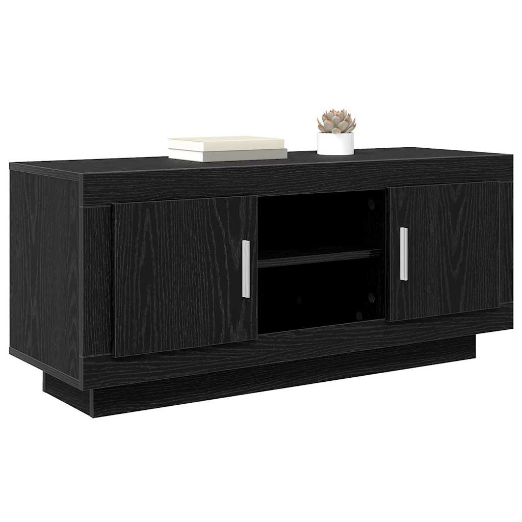 TV-Schränk Schwarz Eichen-Optik 102 x 35 x 45 cm Holzwerkstoff