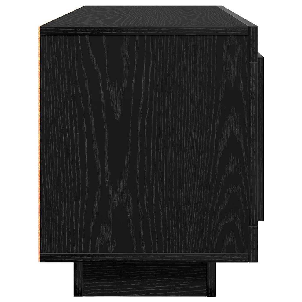 TV-Schränk Schwarz Eichen-Optik 102 x 35 x 45 cm Holzwerkstoff