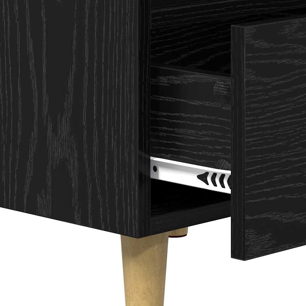Bettschrank Schwarz Eichen-Optik 40 x 35 x 47,5 cm