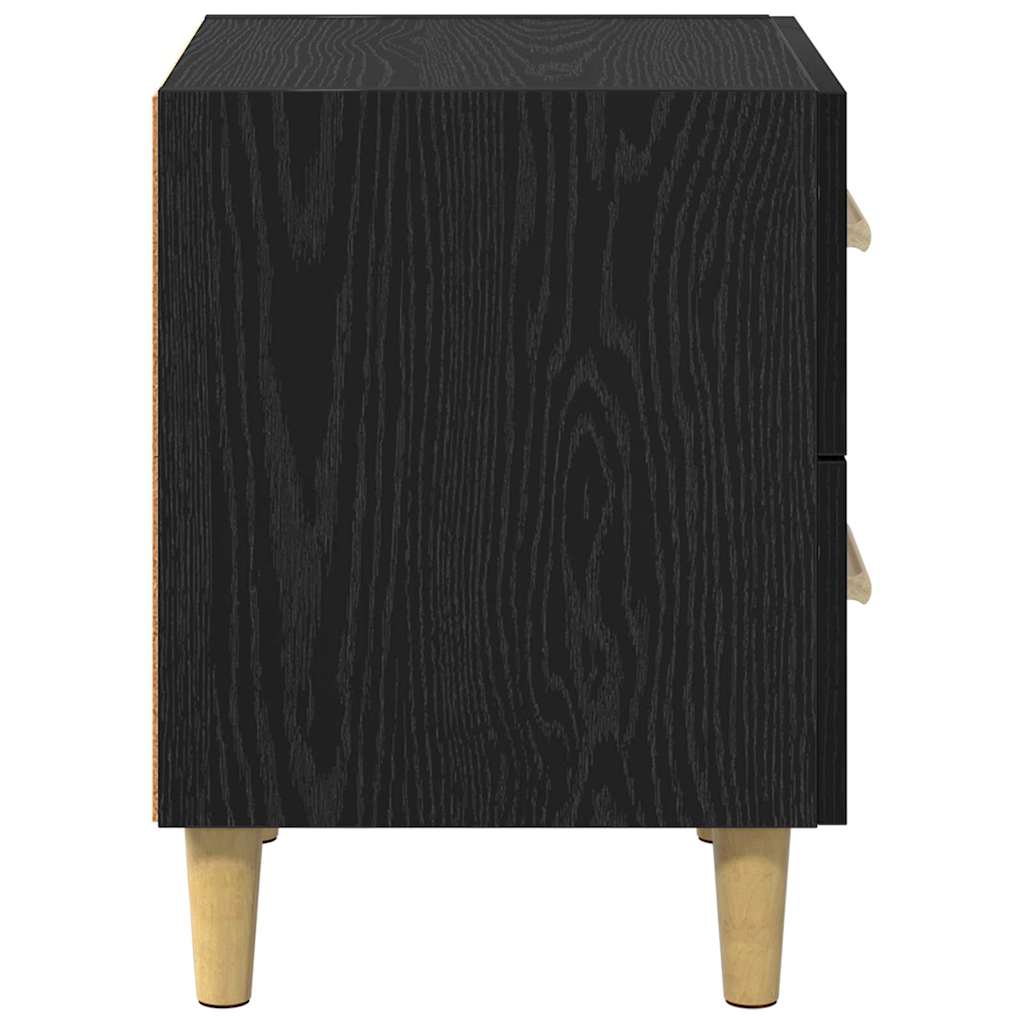 Bettschrank Schwarz Eichen-Optik 40 x 35 x 47,5 cm
