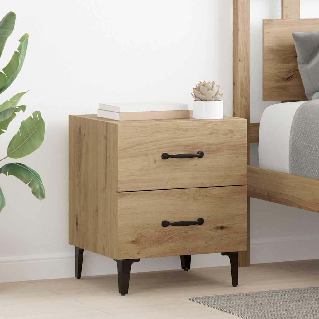 Bettschrank 2 pcs Artisan-Eiche 40 x 35 x 47,5 cm Holzwerkstoff