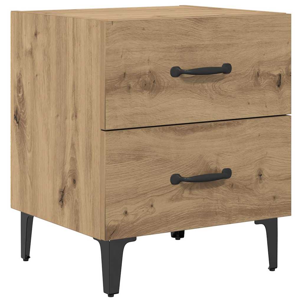 Bettschrank 2 pcs Artisan-Eiche 40 x 35 x 47,5 cm Holzwerkstoff