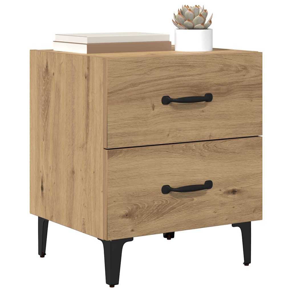Bettschrank 2 pcs Artisan-Eiche 40 x 35 x 47,5 cm Holzwerkstoff