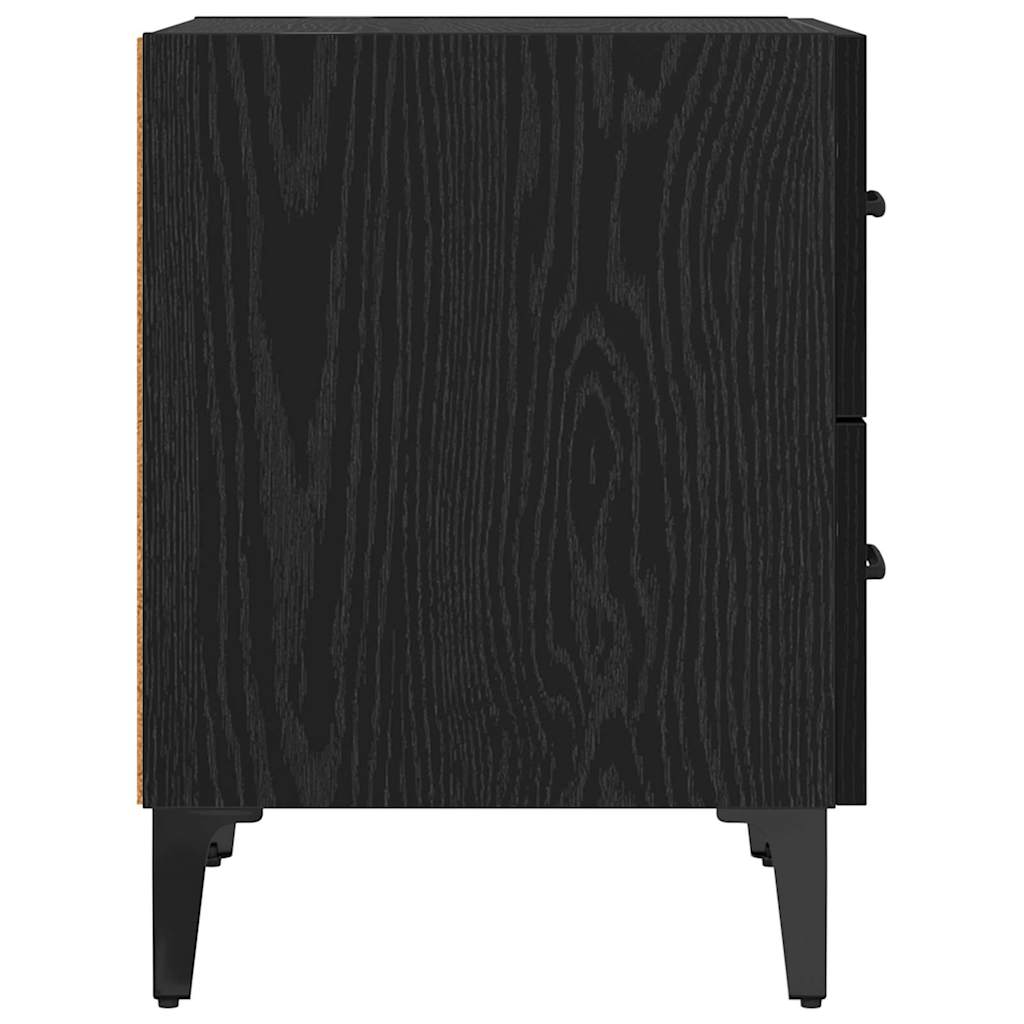 Bettschrank Schwarz Eichen-Optik 40 x 35 x 47,5 cm