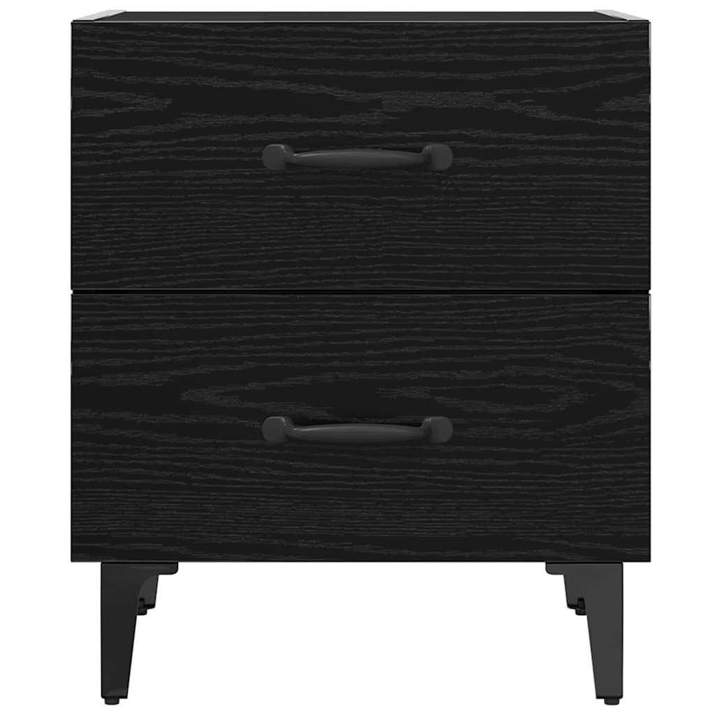 Bettschrank 2 pcs Schwarz Eichen-Optik 40 x 35 x 47,5 cm