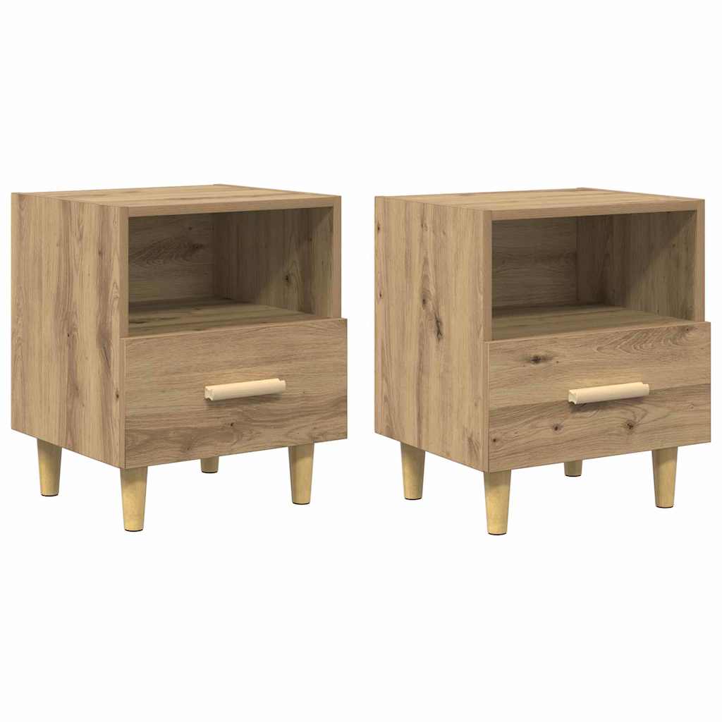 Nachttisch 2 pcs Artisan-Eiche 40 x 35 x 47 cm Holzwerkstoff