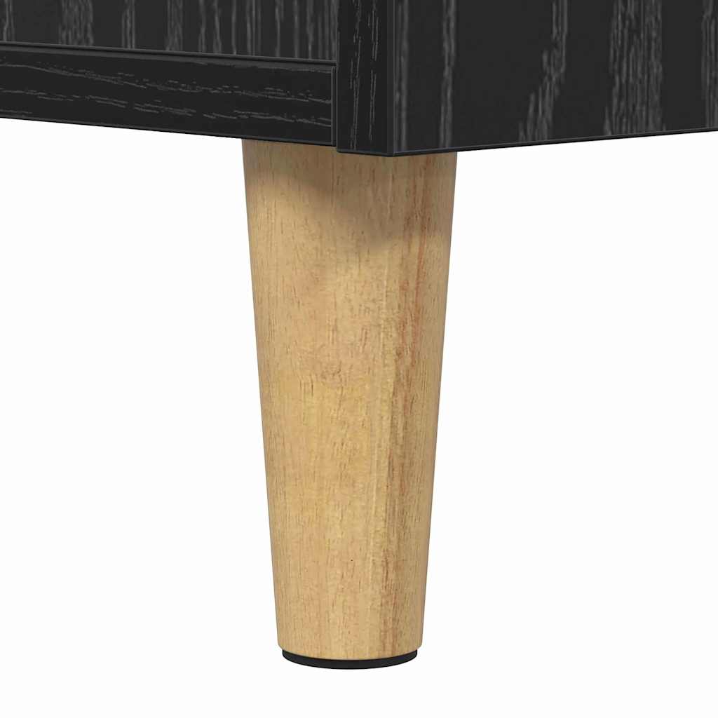 Nachttisch Schwarz Eichen-Optik 40 x 35 x 47 cm Holzwerkstoff