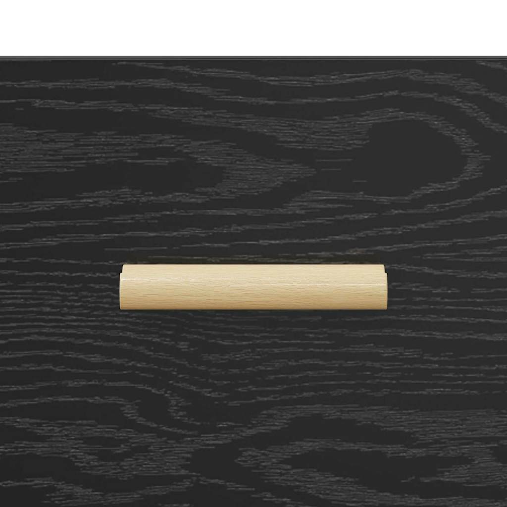 Nachttisch Schwarz Eichen-Optik 40 x 35 x 47 cm Holzwerkstoff