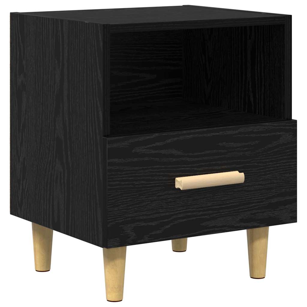 Nachttisch Schwarz Eichen-Optik 40 x 35 x 47 cm Holzwerkstoff