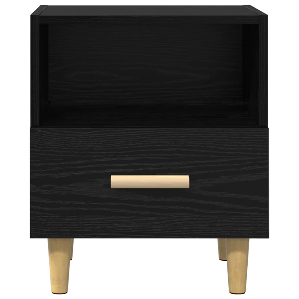 Nachttisch Schwarz Eichen-Optik 40 x 35 x 47 cm Holzwerkstoff