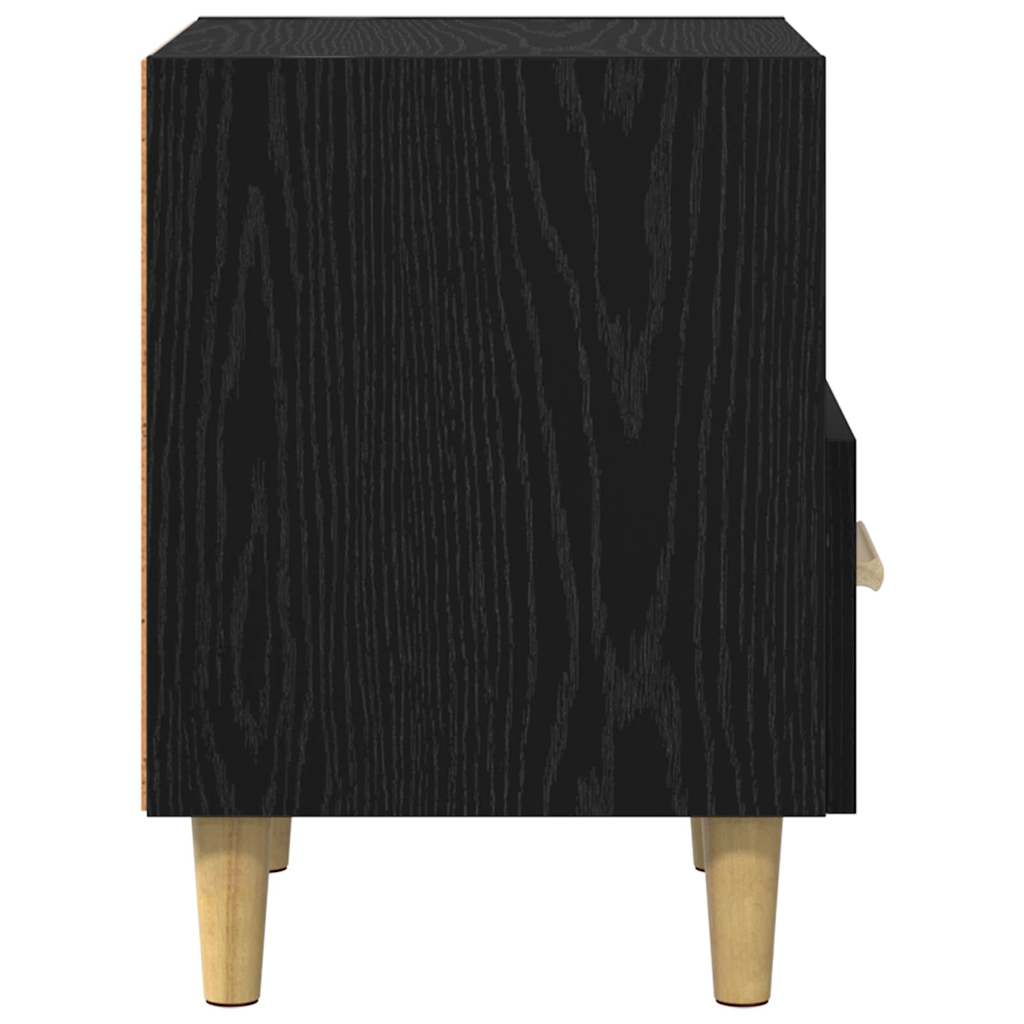Nachttisch Schwarz Eichen-Optik 40 x 35 x 47 cm Holzwerkstoff
