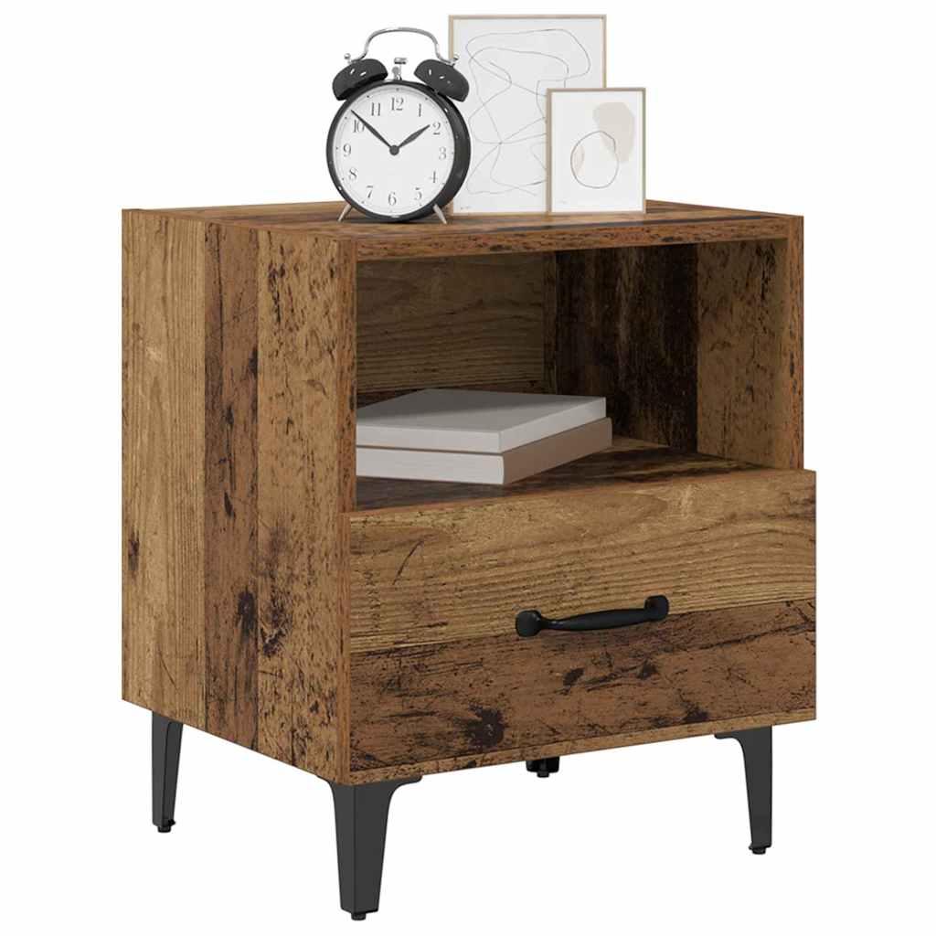 Nachttisch 2 pcs Altholz 40 x 35 x 47,5 cm Holzwerkstoff