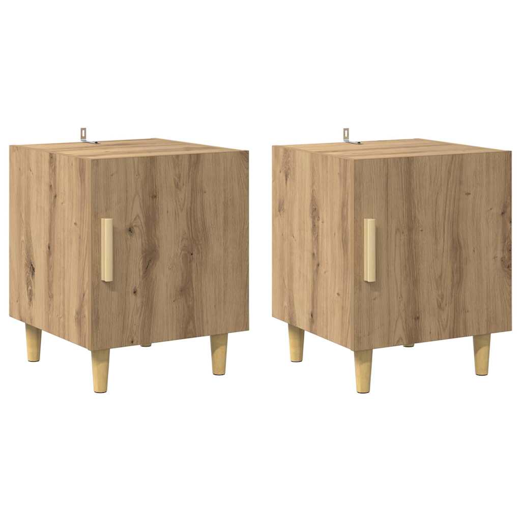 Nachttisch 2 pcs Artisan-Eiche 40 x 40 x 50 cm Holzwerkstoff