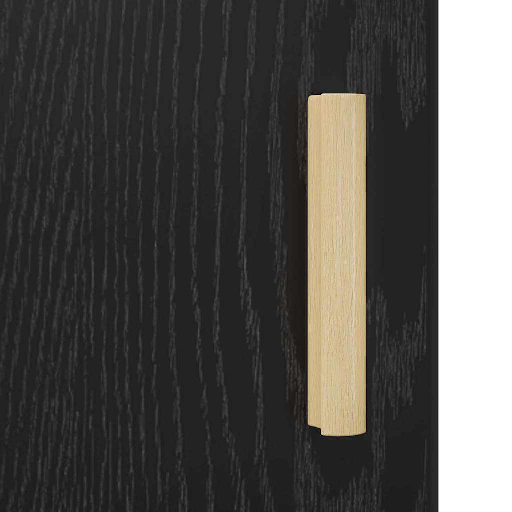 Sideboard Schwarz Eichen-Optik 70 x 34 x 90 cm Holzwerkstoff