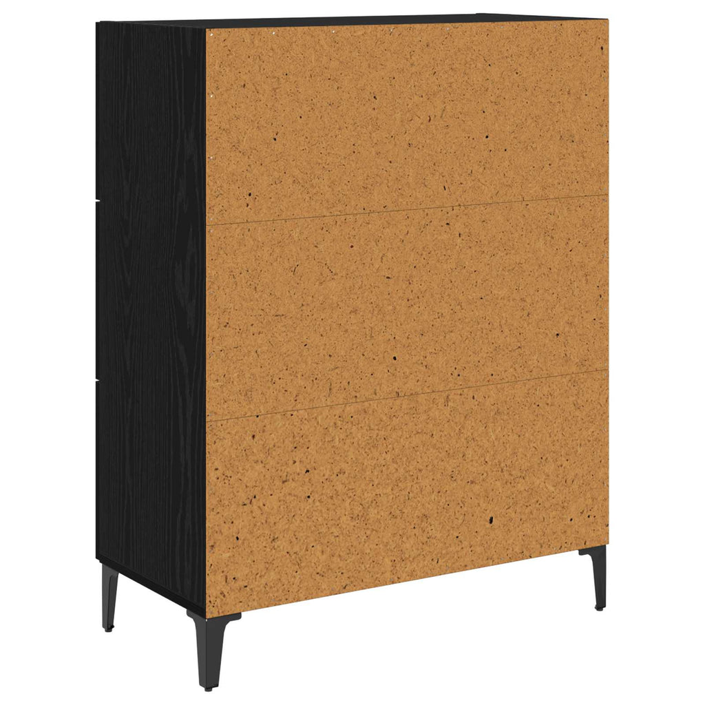 Sideboard Schwarz Eichen-Optik 69,5 x 34 x 90 cm Holzwerkstoff