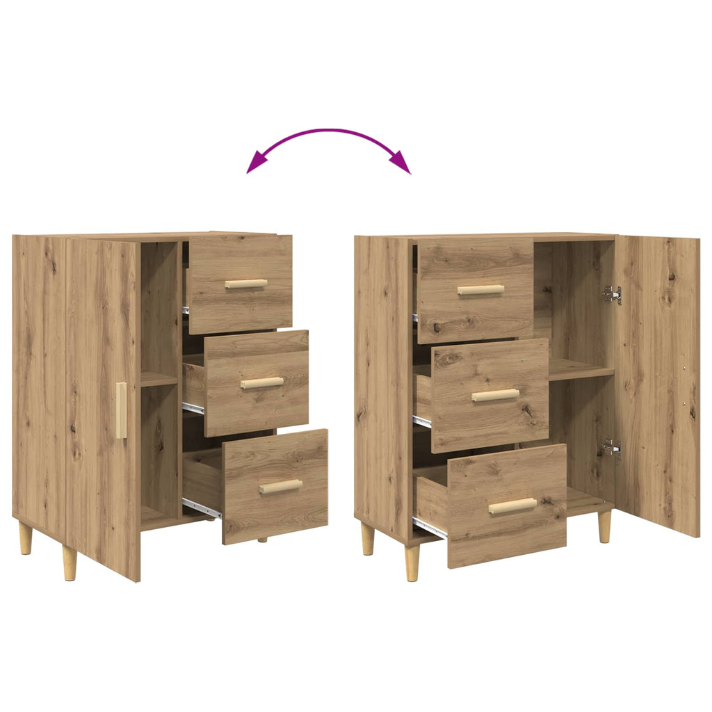 Sideboard Artisan-Eiche 34 x 69,5 x 90 cm Holzwerkstoff