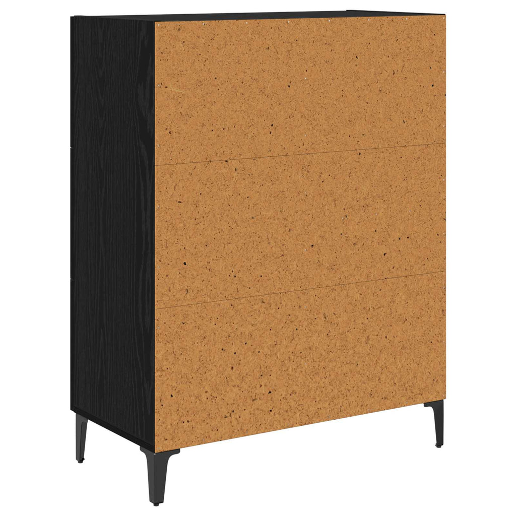 Sideboard Schwarz Eichen-Optik 69,5 x 34 x 90 cm Holzwerkstoff