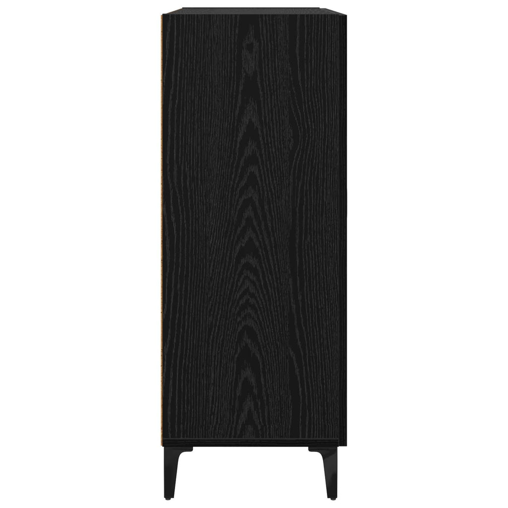 Sideboard Schwarz Eichen-Optik 69,5 x 34 x 90 cm Holzwerkstoff