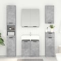 Badezimmerschrank Beton Grau 64,5 x 33,5 x 59 cm Holzwerkstoff