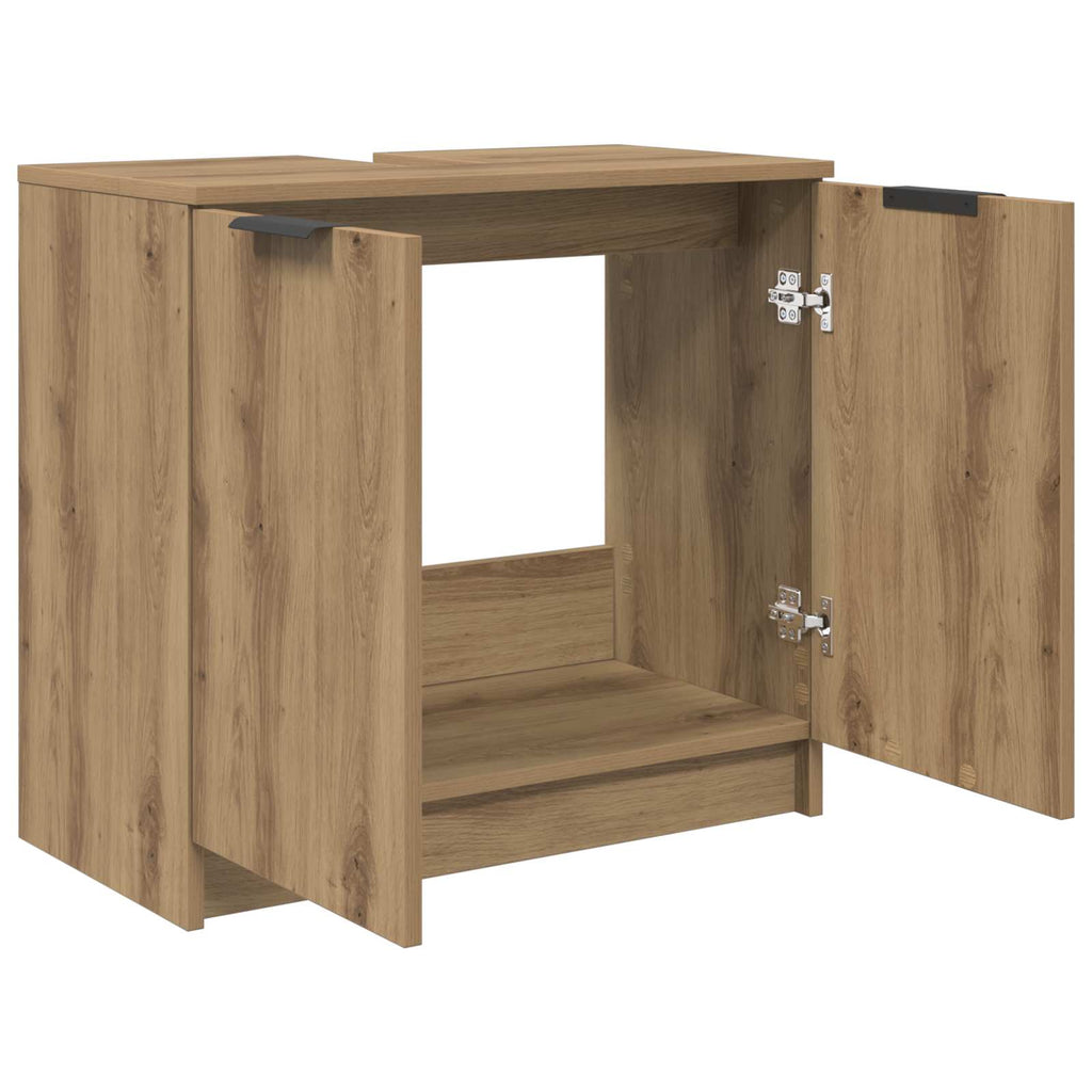 Badezimmerschrank mit Tür Artisan-Eiche 64,5 x 33,5 x 59 cm