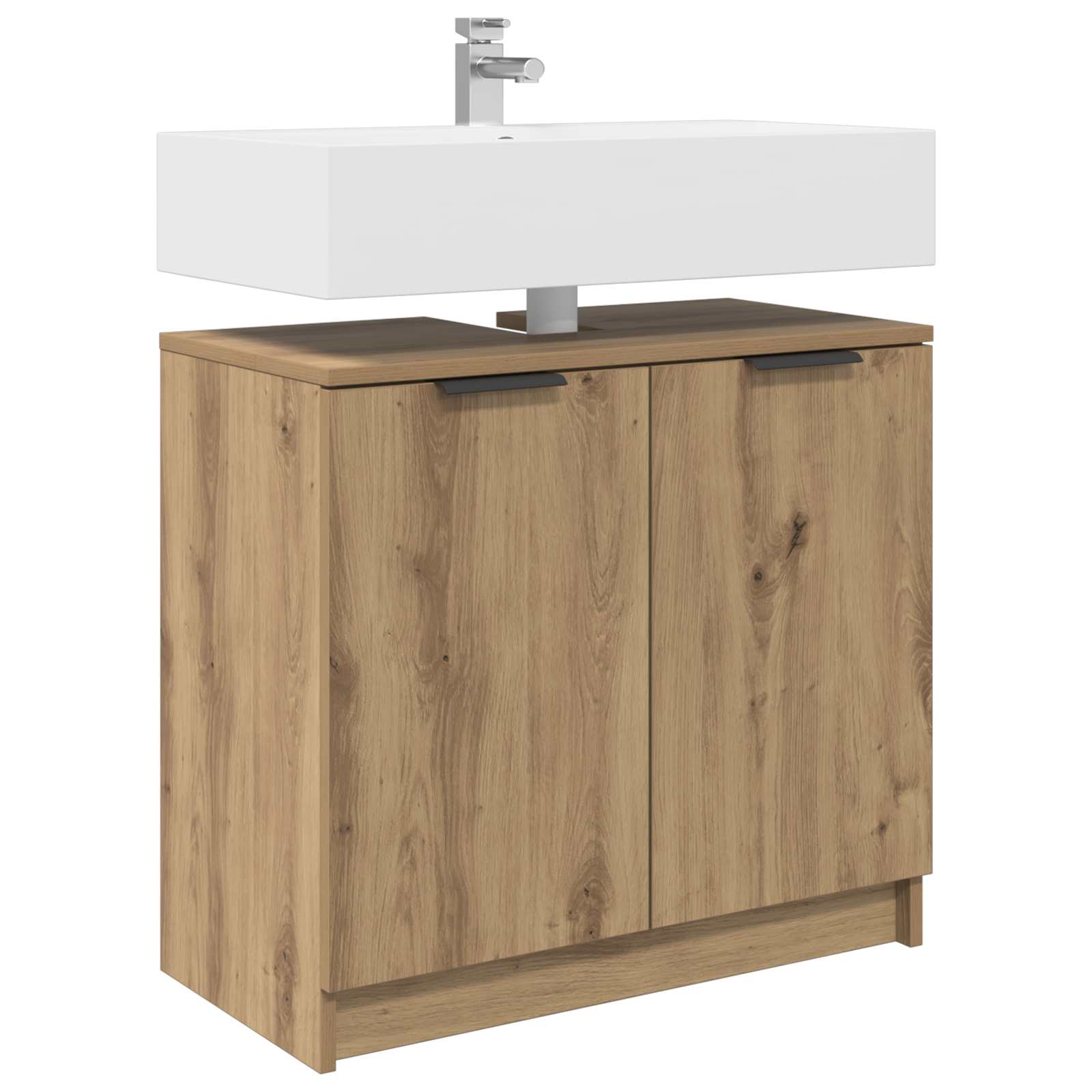 Badezimmerschrank mit Tür Artisan-Eiche 64,5 x 33,5 x 59 cm