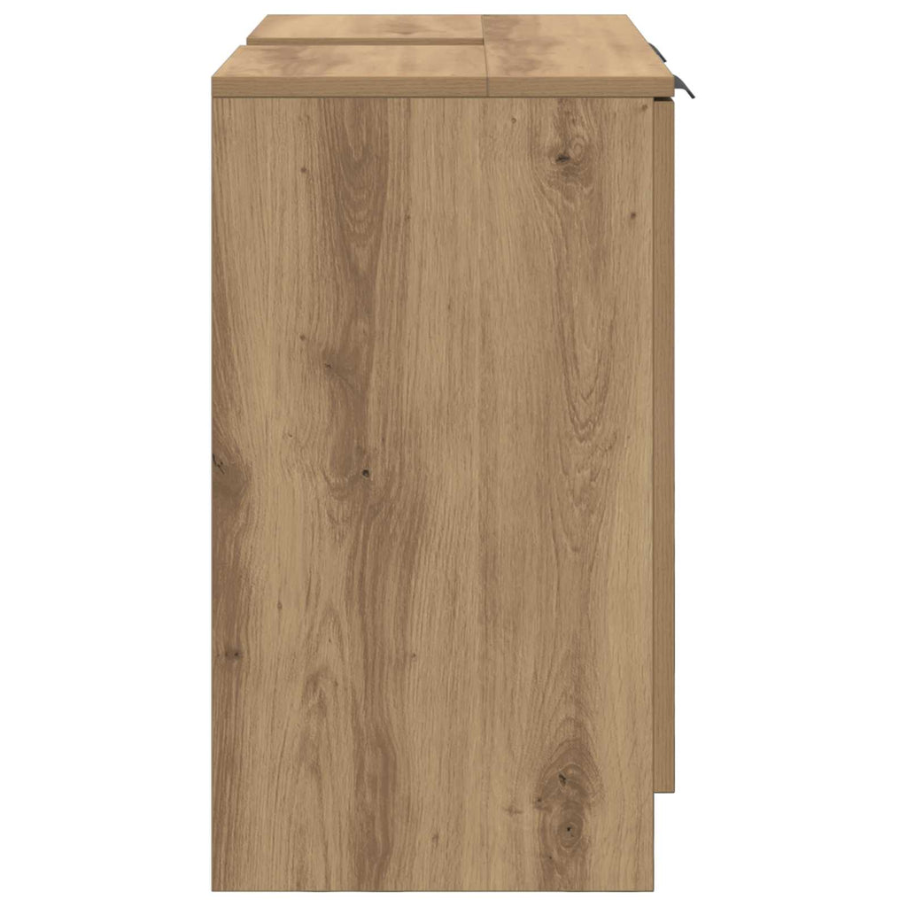 Badezimmerschrank mit Tür Artisan-Eiche 64,5 x 33,5 x 59 cm