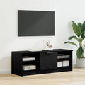 TV-Schränk Schwarz Eichen-Optik 102 x 35 x 36,5 cm