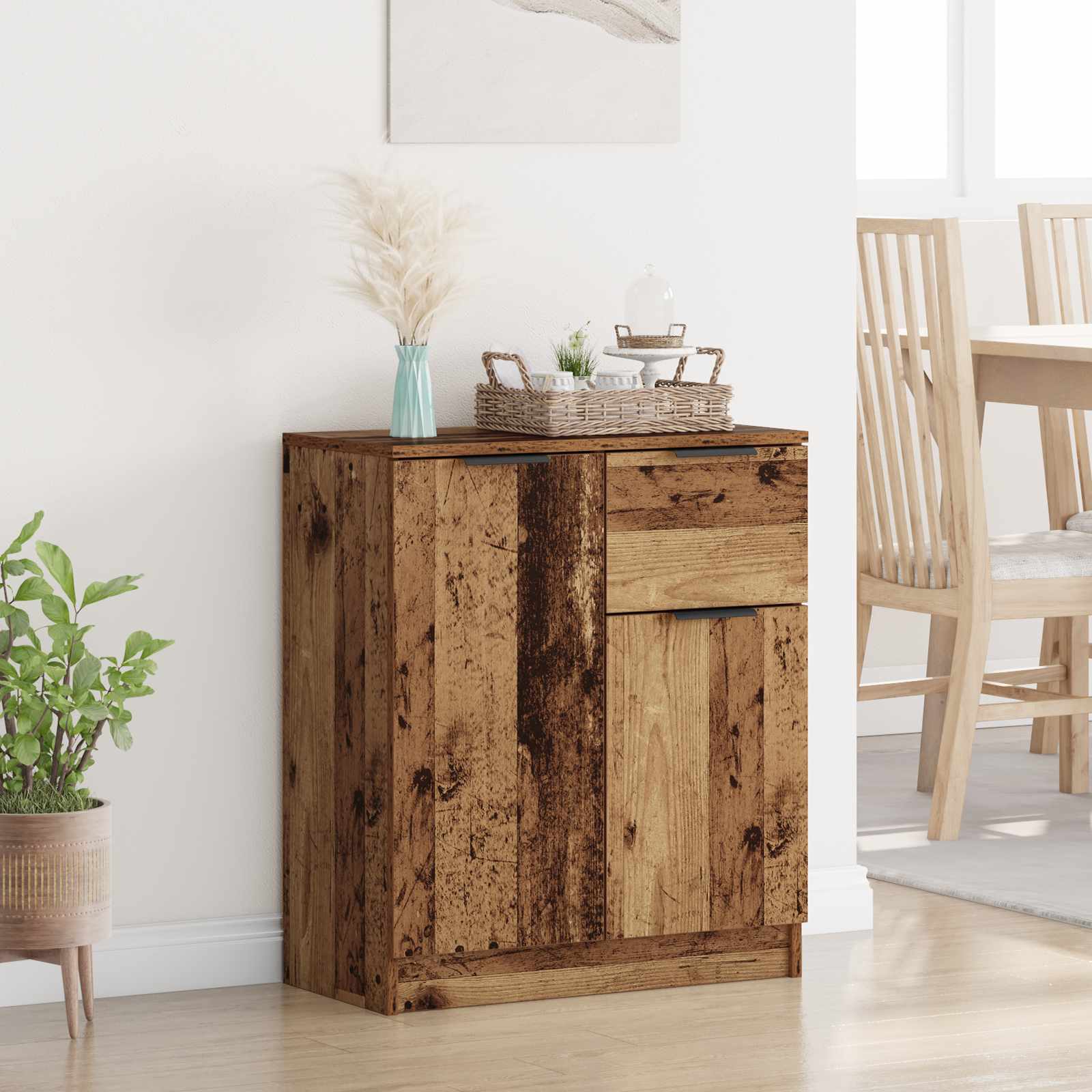 Sideboard mit Schubladen Altholz 60 x 30 x 70 cm Holzwerkstoff