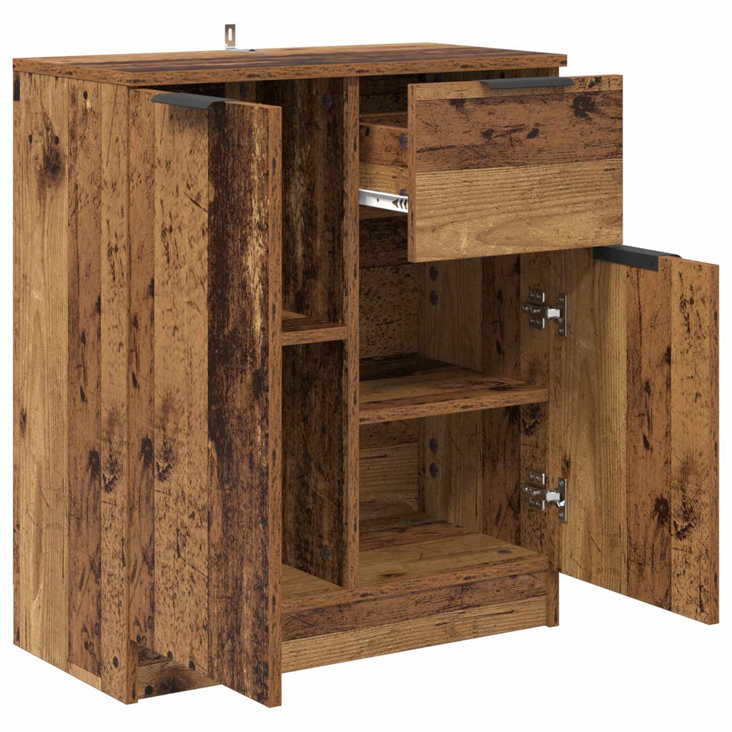 Sideboard mit Schubladen Altholz 60 x 30 x 70 cm Holzwerkstoff