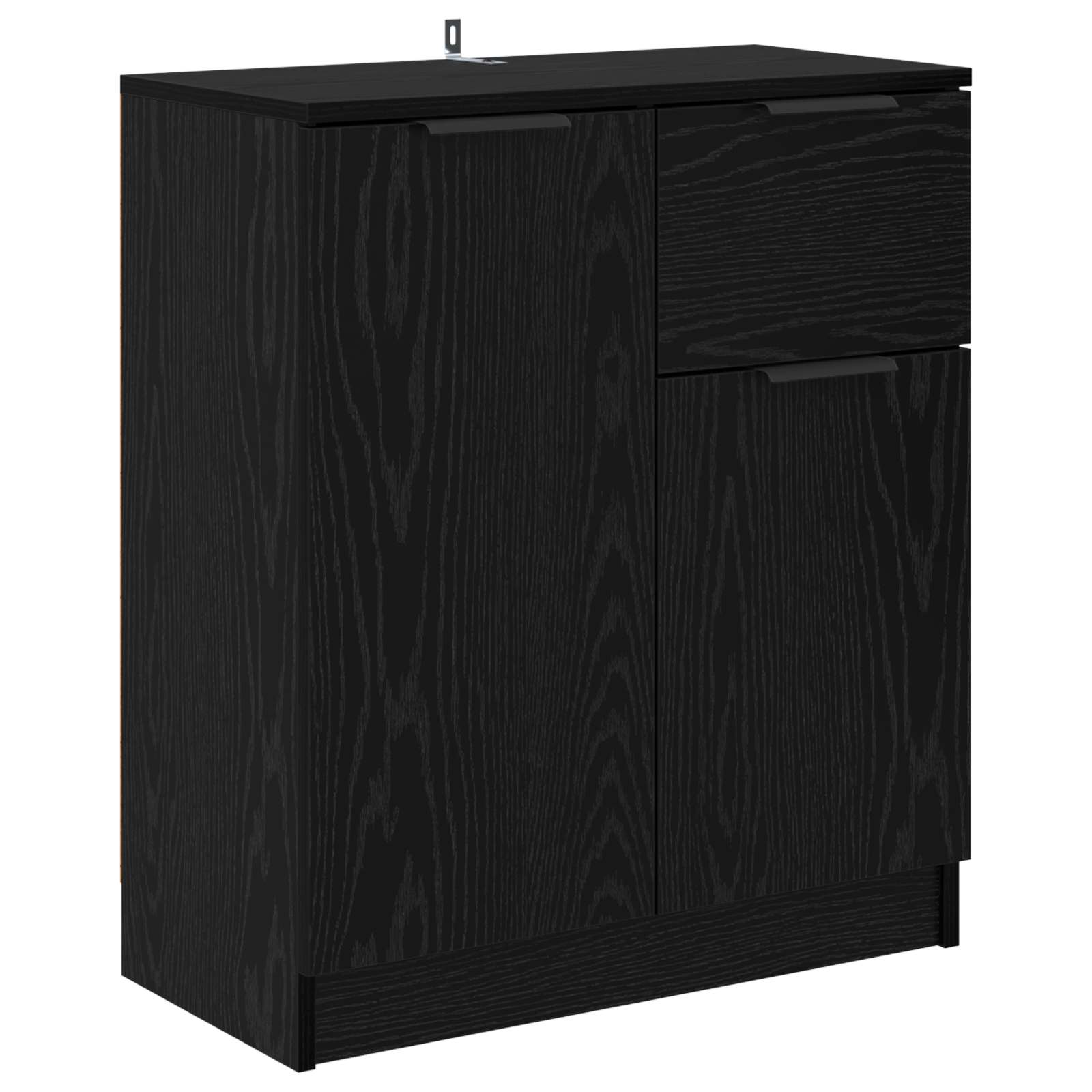 Sideboard Schwarz Eichen-Optik 60 x 30 x 70 cm Holzwerkstoff