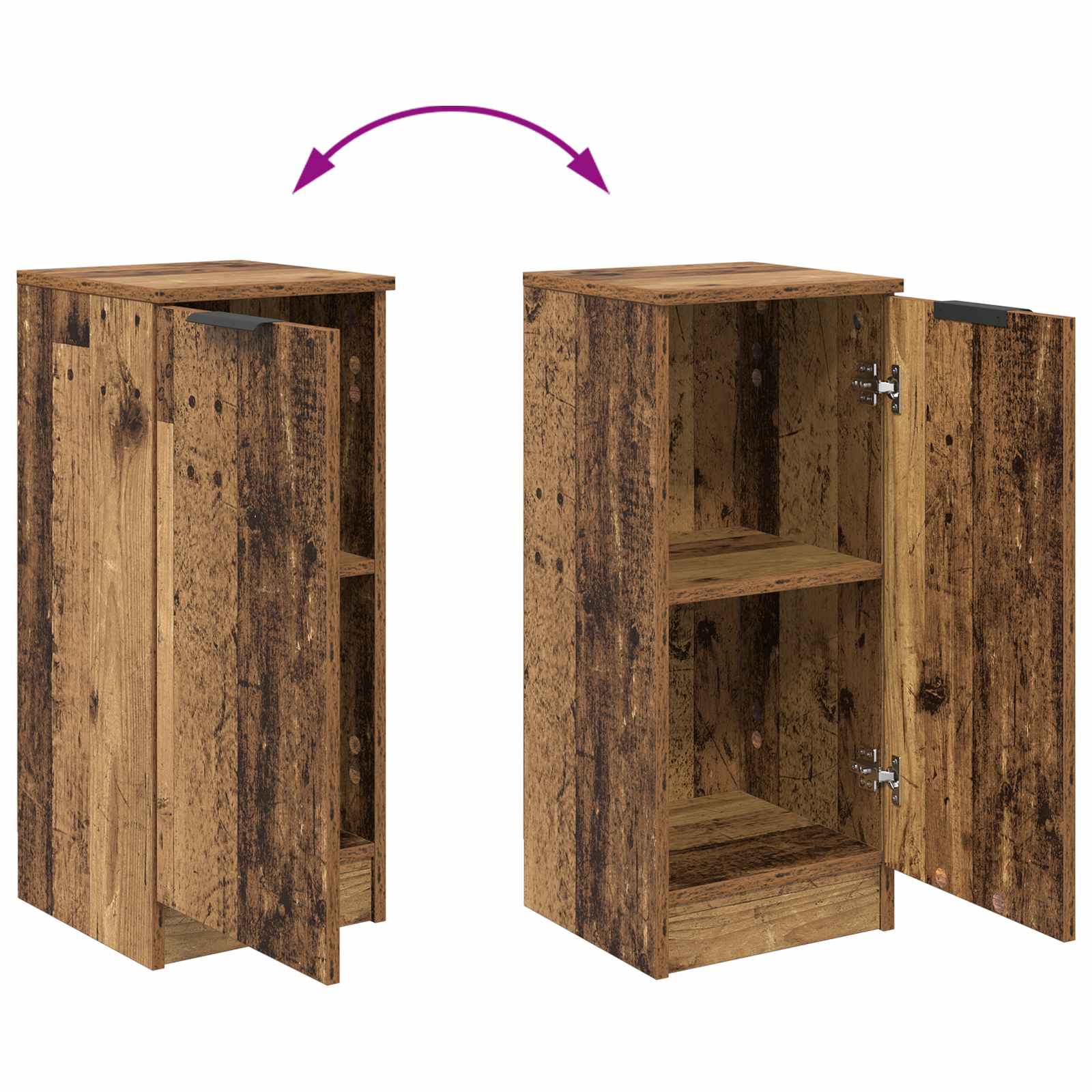 Sideboard Altholz 30 x 30 x 70 cm Holzwerkstoff