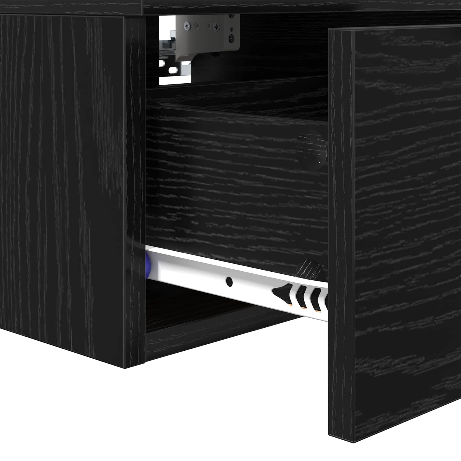 Nachttisch Schwarz Eichen-Optik 34 x 30 x 20 cm Holzwerkstoff