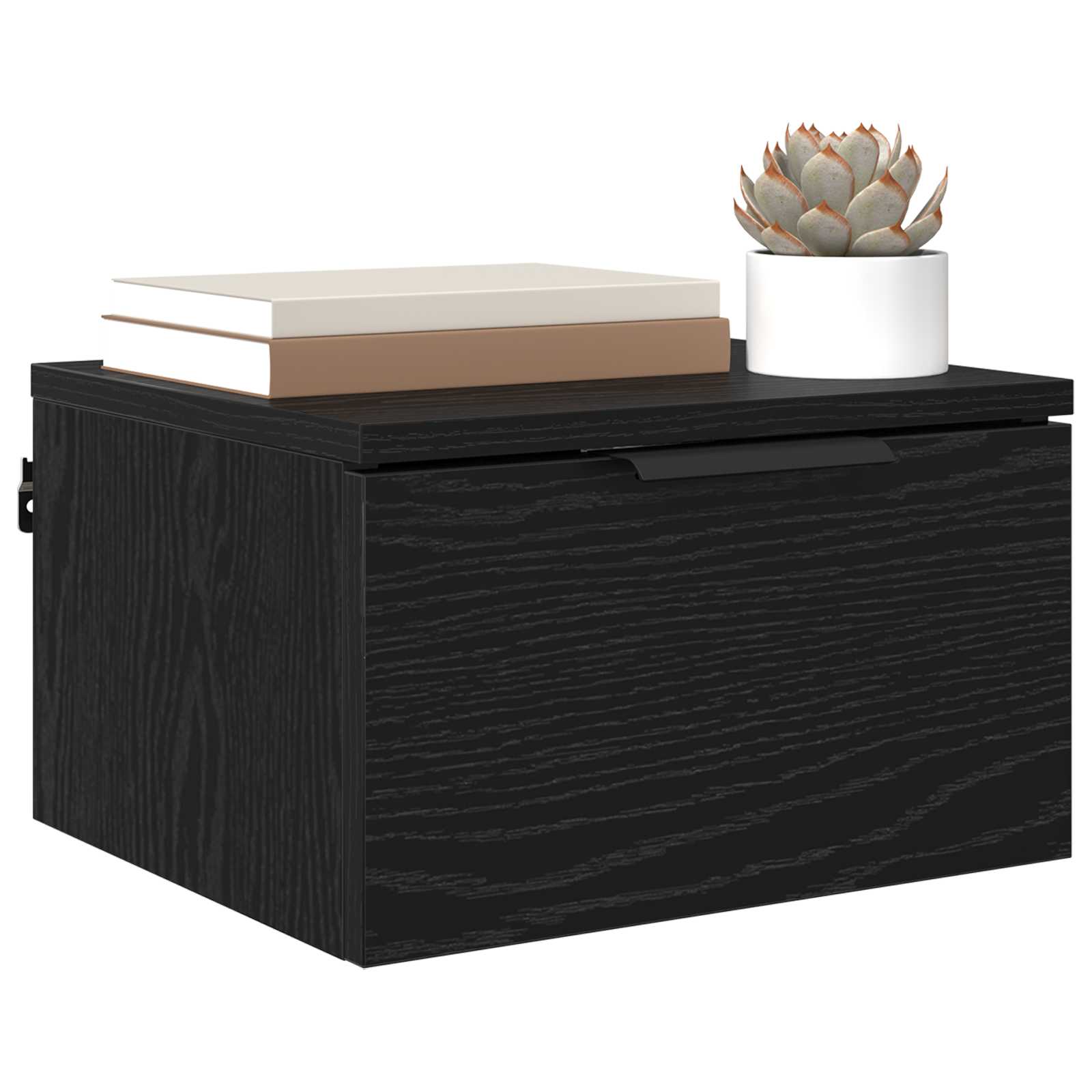 Nachttisch Schwarz Eichen-Optik 34 x 30 x 20 cm Holzwerkstoff