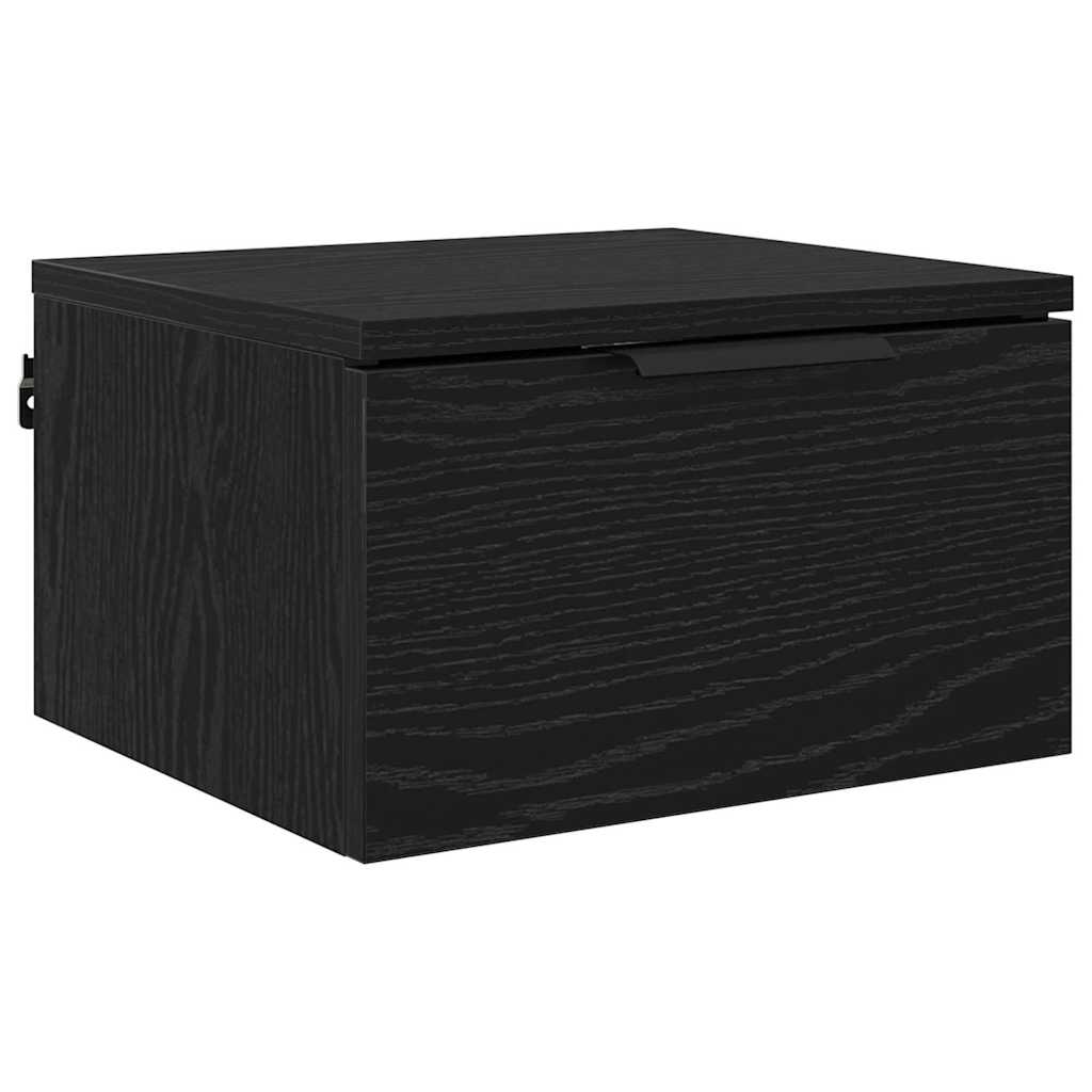 Nachttisch 2 pcs Schwarz Eichen-Optik 34 x 30 x 20 cm