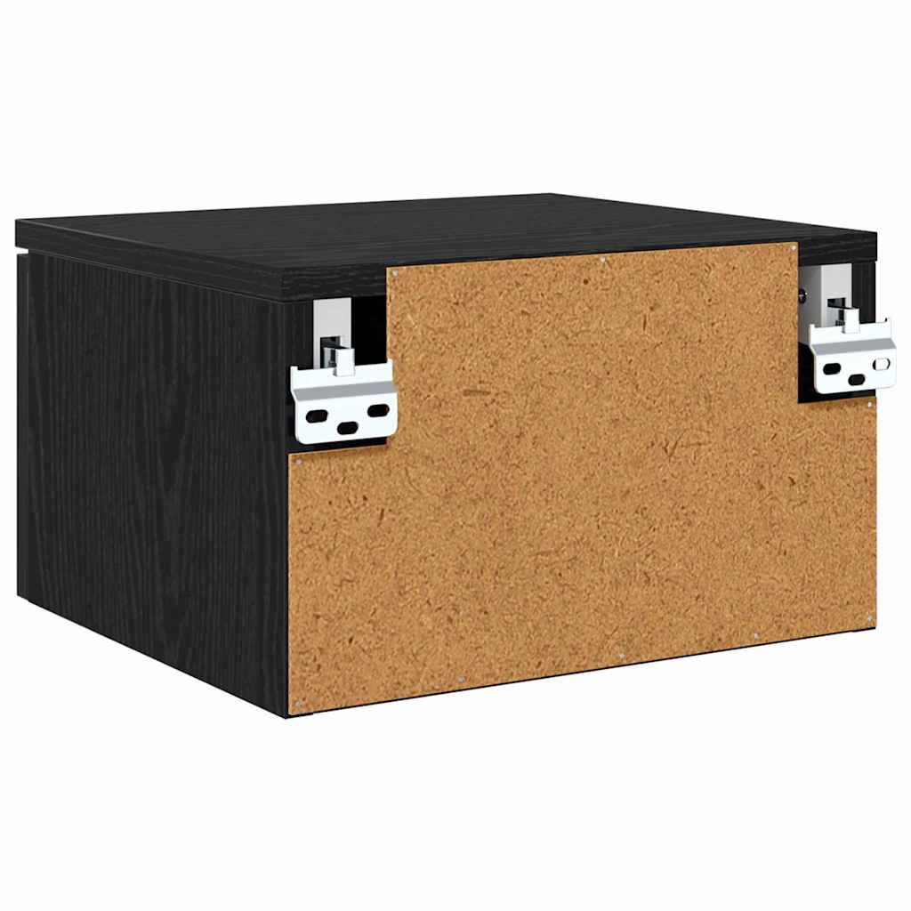 Nachttisch 2 pcs Schwarz Eichen-Optik 34 x 30 x 20 cm