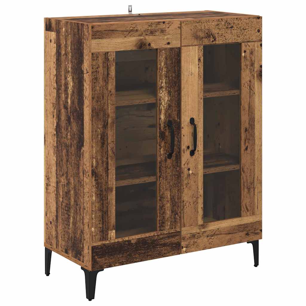 Sideboard Altholz 69,5 x 34 x 90 cm Verbundholz und Eisen
