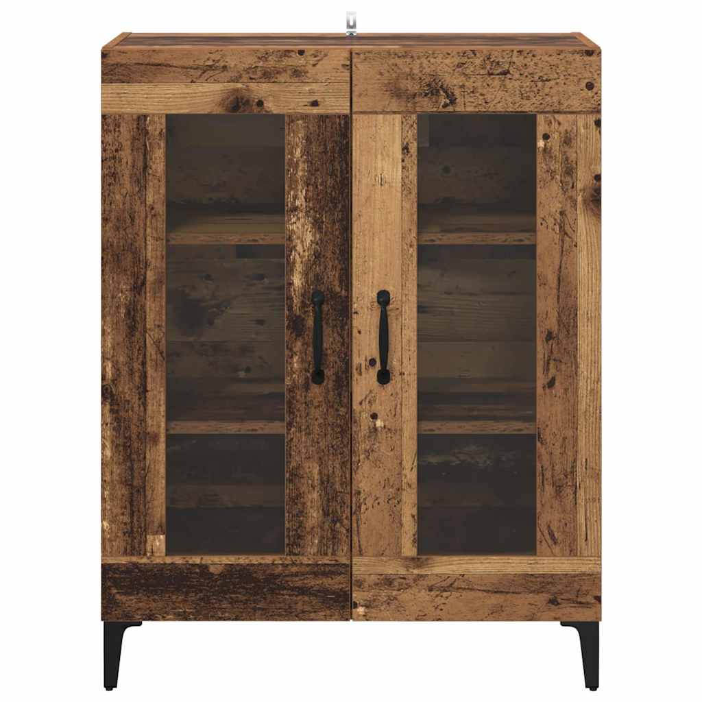 Sideboard Altholz 69,5 x 34 x 90 cm Verbundholz und Eisen