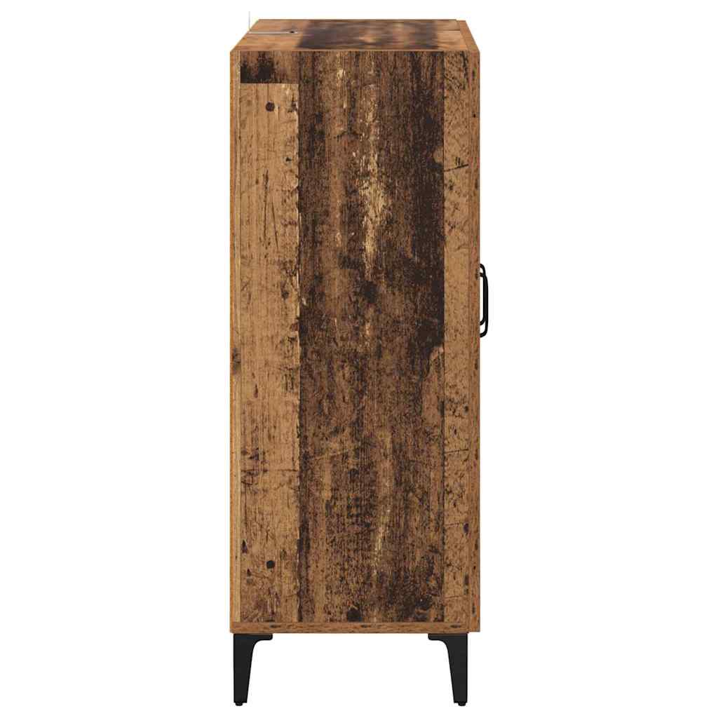 Sideboard Altholz 69,5 x 34 x 90 cm Verbundholz und Eisen