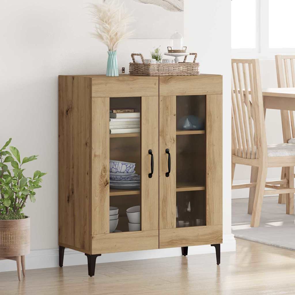 Sideboard Artisan-Eiche 69,5 x 34 x 90 cm Verbundholz und Eisen