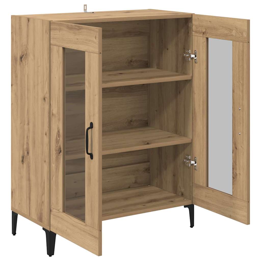 Sideboard Artisan-Eiche 69,5 x 34 x 90 cm Verbundholz und Eisen